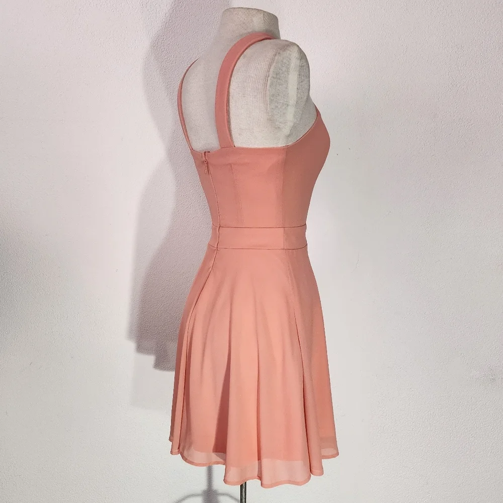 Charlotte Russe Dress Strapless Peach Size S - Picture 7 of 12